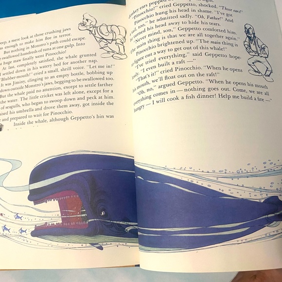 WALT DISNEYS VERSION OF PINOCCHIO VTG 1988 HARDCOVER BOOK & DUST JACKET LIKE NEW - Picture 11 of 15